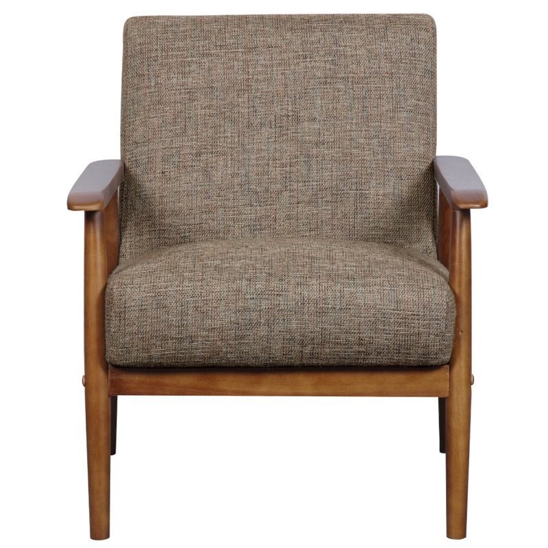 Pulaski Wood Frame Accent Chair in Brown