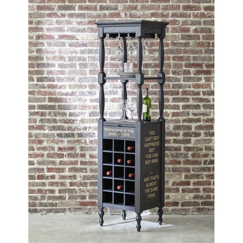 Pulaski Fulton Wine Cabinet in Black