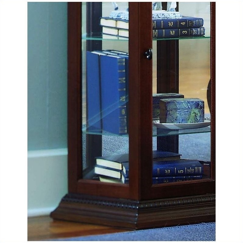 pulaski curios display in rich brown 20855