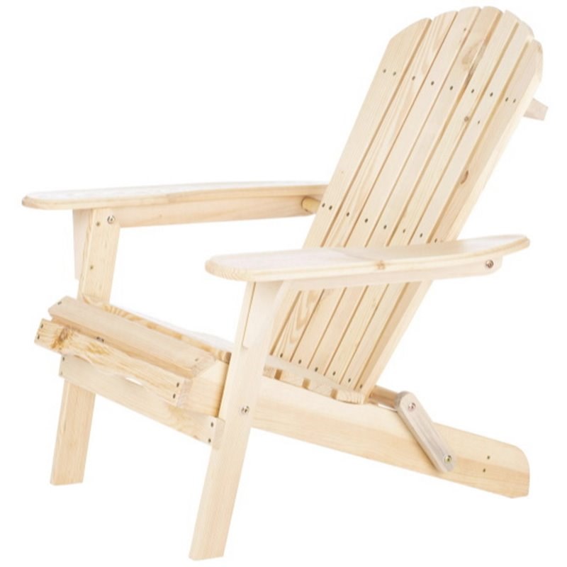 W Unlimited Oceanic Wooden Patio Adirondack Chair in Natural