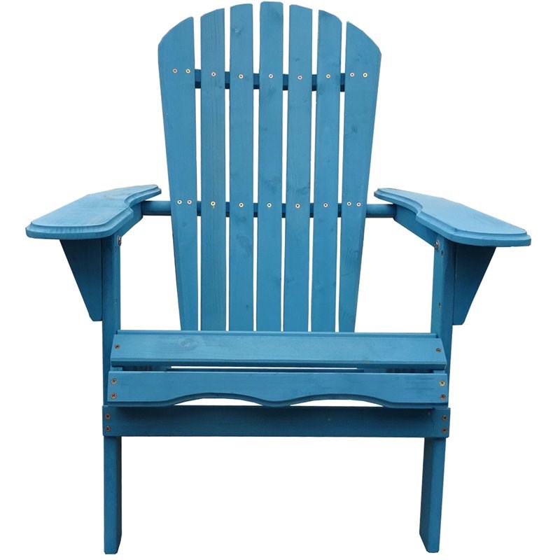 W Unlimited Oceanic Wooden Patio Adirondack Chair in Sky Blue