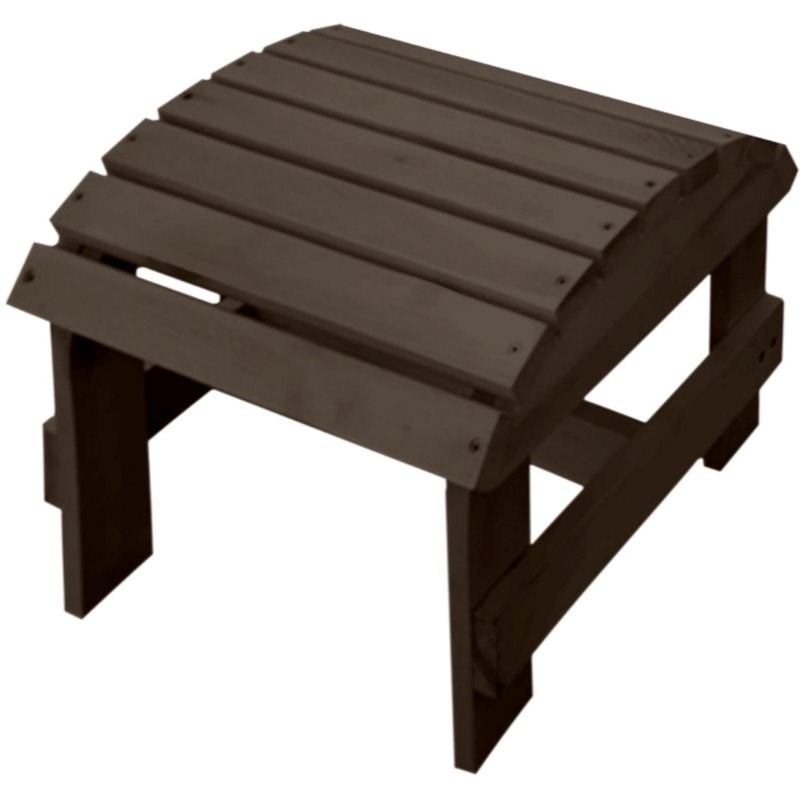 W Unlimited Oceanic 3 Piece Wooden Patio Adirondack Chair Set in Dark Brown