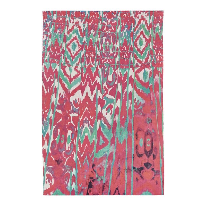 Feizy Ashlyn 4' x 6' Bright Multi Outdoor Fabric Area Rug in Pink/Green