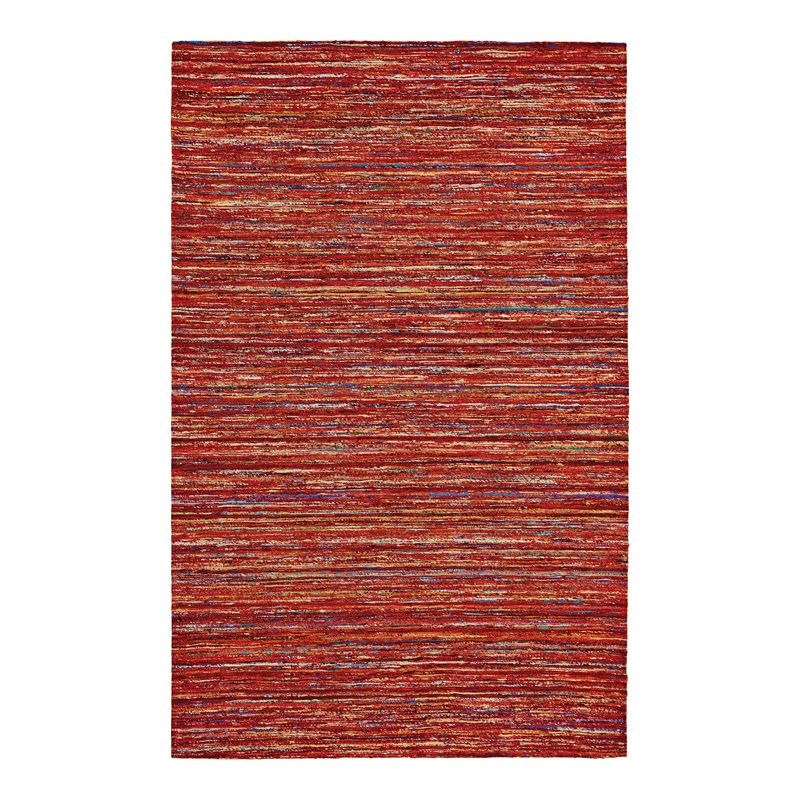 Feizy Arushi 8' x 11' Handmade Recycled Fabric Area Rug in Aurora Red/Orange