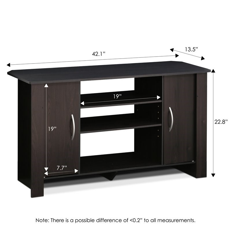 Furinno Econ Wood TV Stand Entertainment Center for TV up to 46
