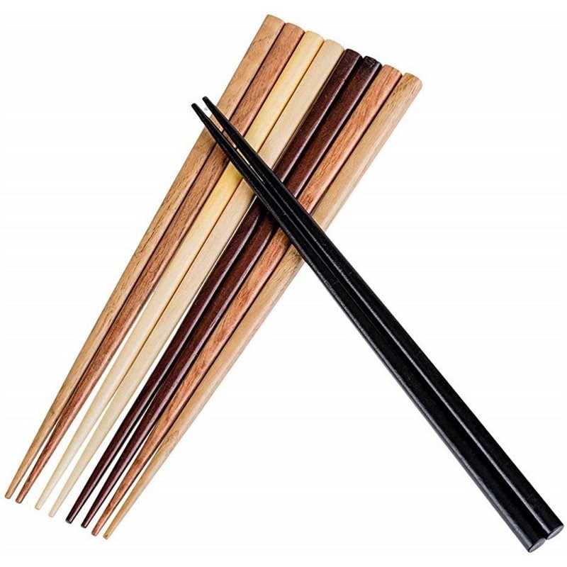 Heim Concept 5 Pair Assorted Basic Organic Hardwood Japanese Reusable Chopsticks
