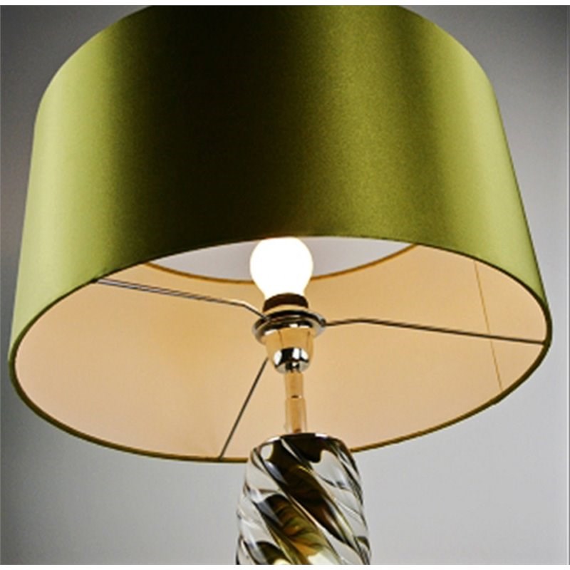 Lucas McKearn Dalrymple Transitional Glass Table Lamp in Smokey Olive Green