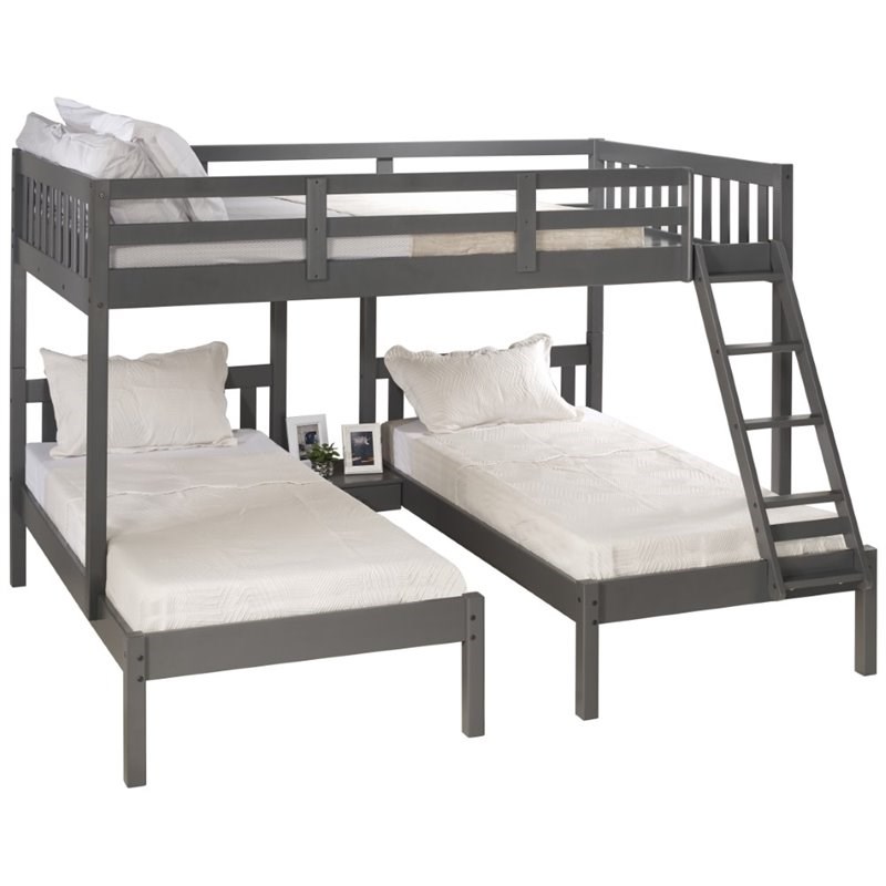 Double Twin Solid Wood Bunk Bed, Thomasville Bunk Beds Twin Over Full