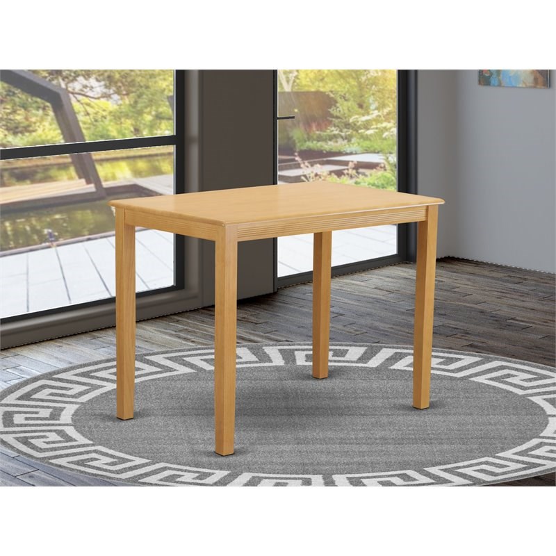 East West Furniture Yarmouth Wood Counter Height Table in Oak