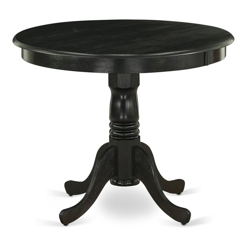 East West Furniture Antique Round Rubber Wood Dining Table in