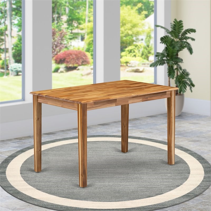East West Furniture Yarmouth Rectangular Wood Dining Table in Walnut