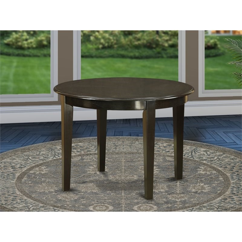 East West Furniture Boston Wood Dining Table with 4 Tapered Legs in Cappuccino