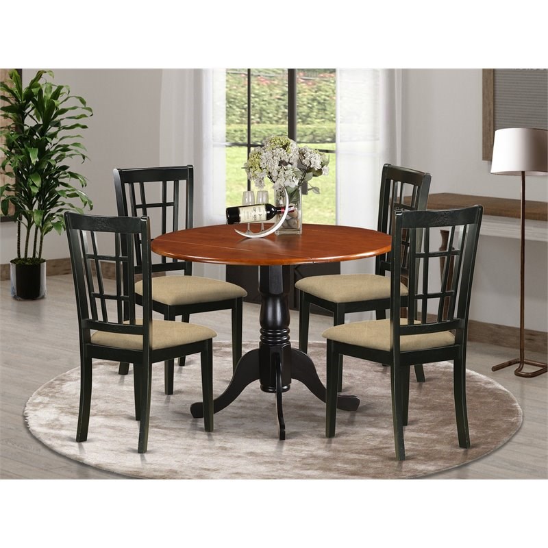 east west furniture dublin 5 piece kitchen table set