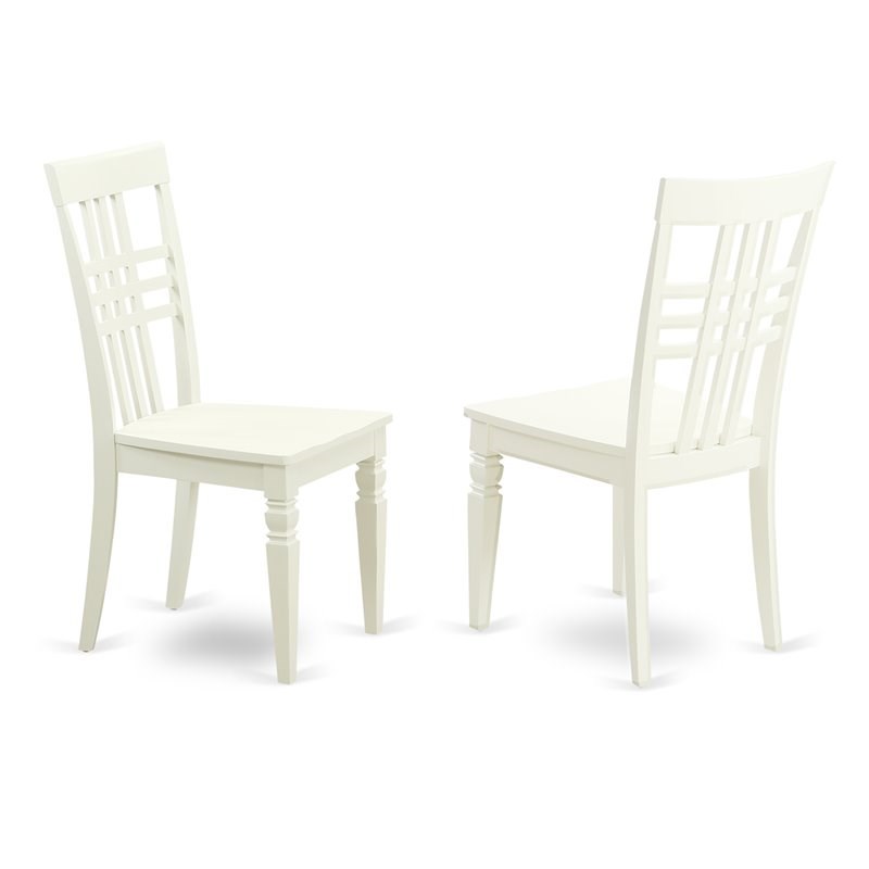 East West Furniture Hartland 5-piece Wood Dinette Set in Linen White