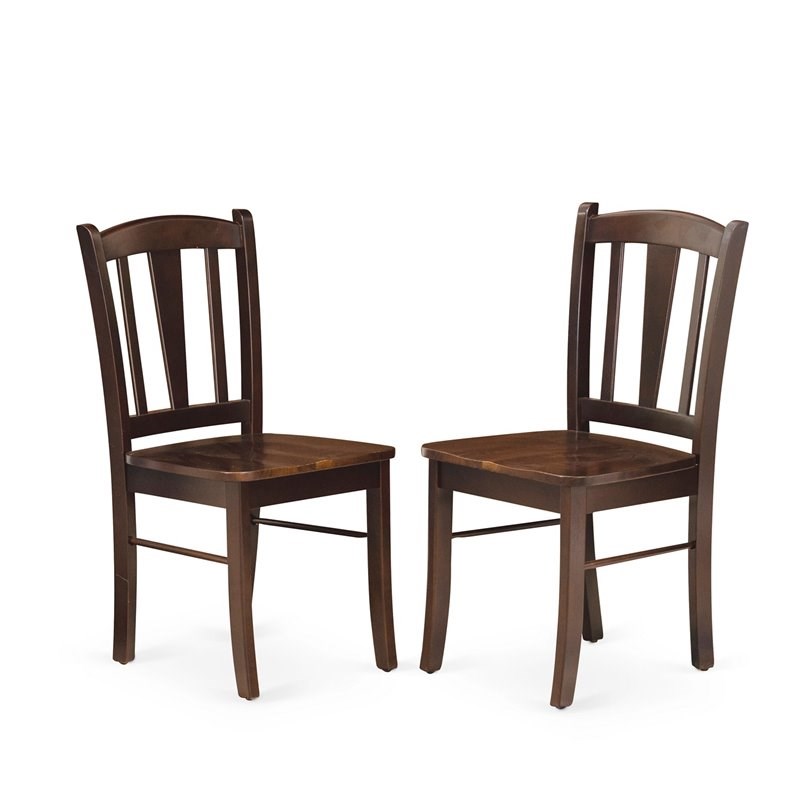 East West Furniture Hartland 3 Pieces Solid Wooden Dining Set in Mahogany