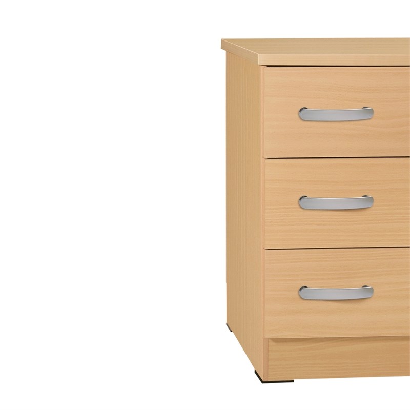 Better Home Products Cindy Wooden 3 Drawer Chest Bedroom Dresser Beech (Maple)
