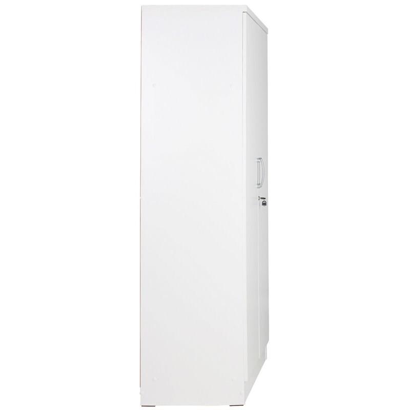 Better Home Products Harmony Wood Two Door Armoire Wardrobe Cabinet in White