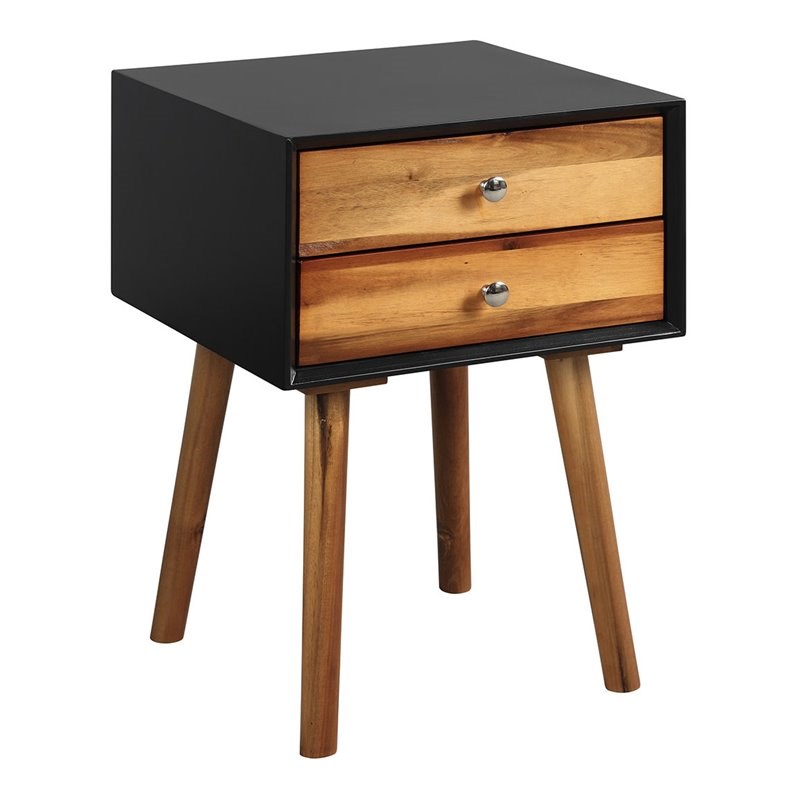 costway black nightstand