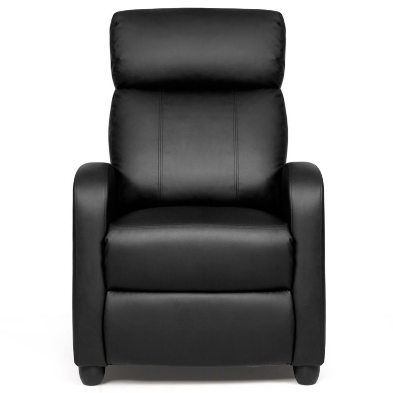 Costway Fabric and Iron Electric Recliner Chair with Remote Control in Black Homesquare