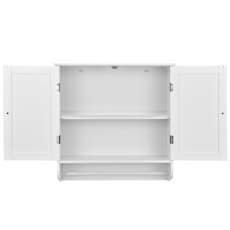 Costway Wall Mounted Bathroom Medicine Cabinet/Storage Cupboard in White