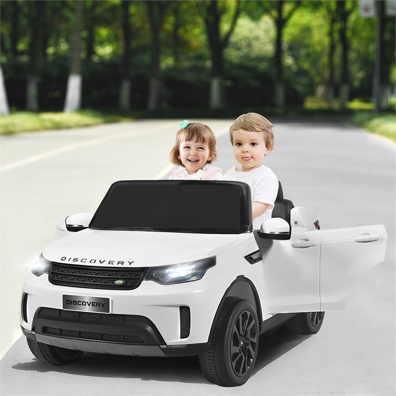 12V Licensed Land Rover Kid Ride On Car 2-Seater Electric Vehicle w/MP3 White PP
