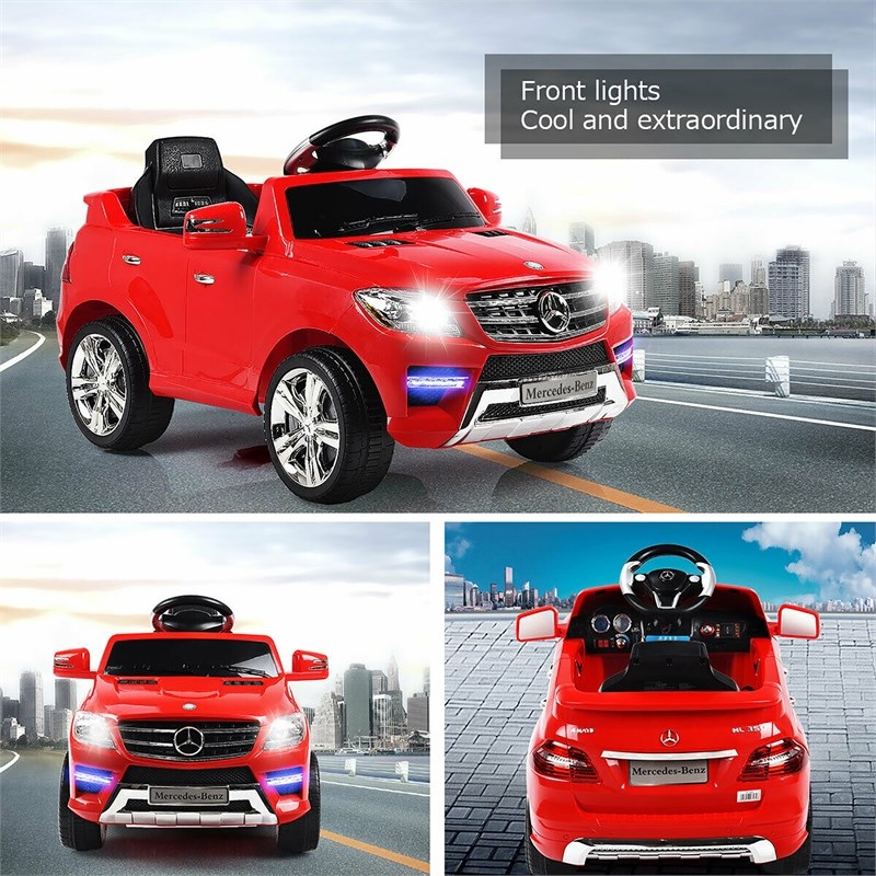 Benz ML350 6V Electric Kids Ride On Car Licensed MP3  Remote Control Red Plastic