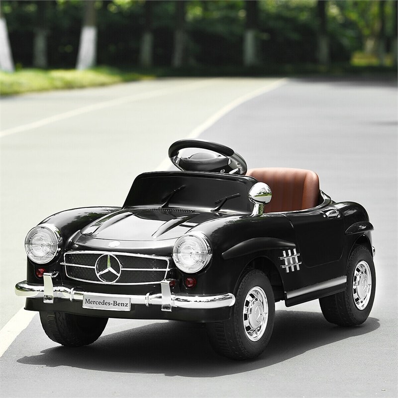 Black MERCEDES BENZ 300SL AMG RC Electric Toy Kids Baby Ride on Car Plastic