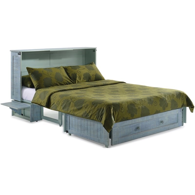 Night and Day Furniture Poppy Murphy Cabinet Bed w/Mattress in Skye