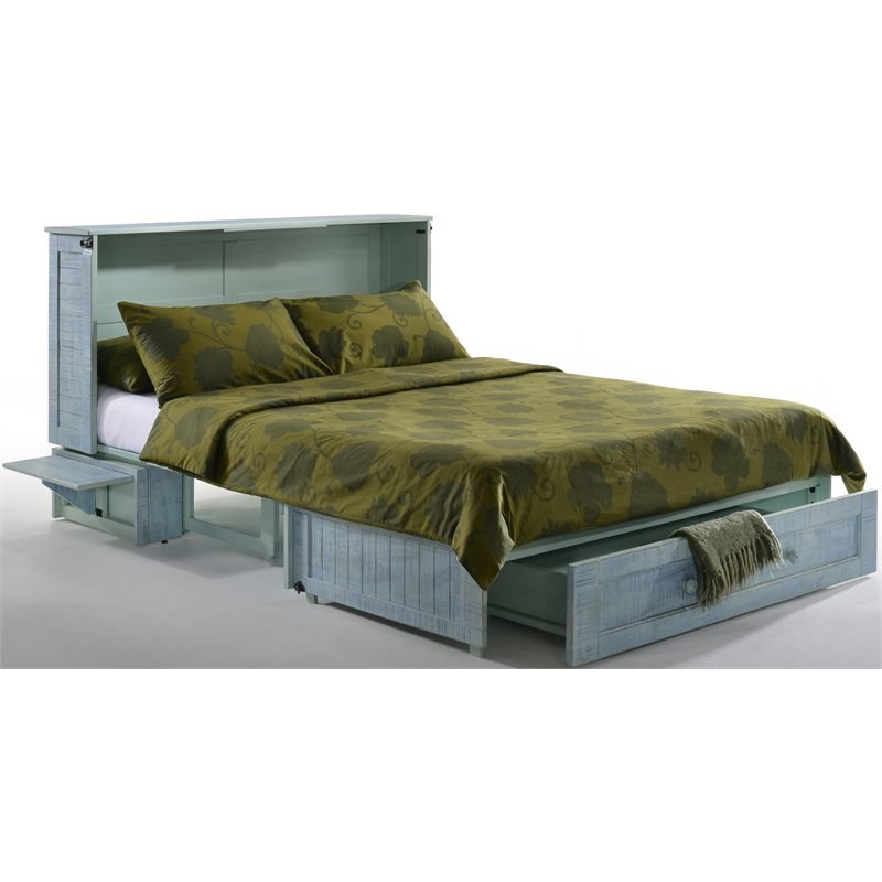 Night and Day Furniture Poppy Murphy Cabinet Bed w/Mattress in Skye