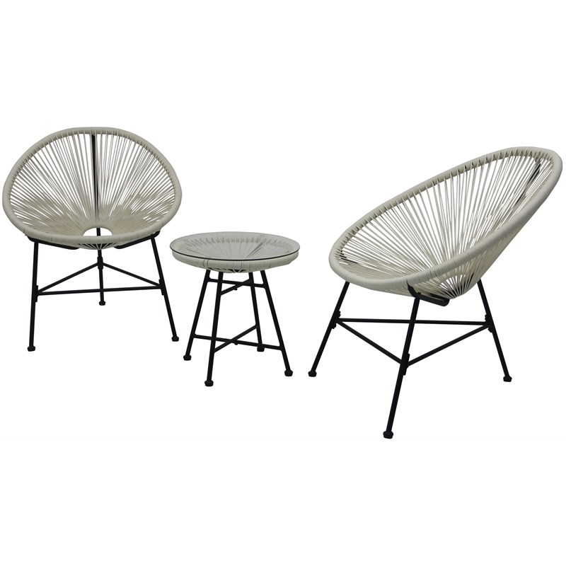 Stainless Steel Frame Patio Bistro Set, Outdoor Furniture Stainless Steel Frame