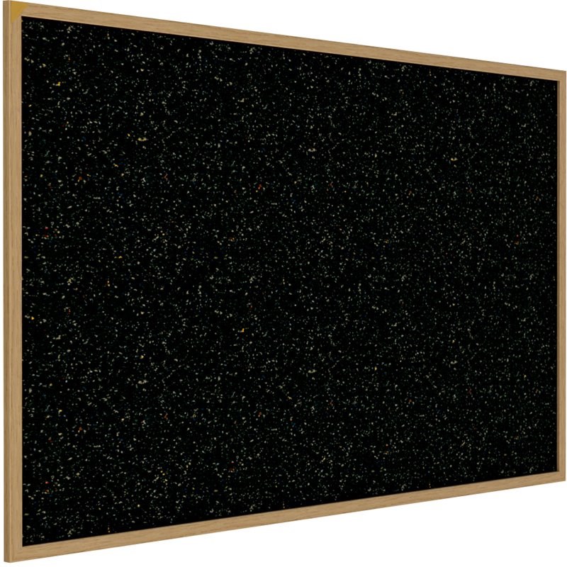 Ghent's Wood 4' x 5' Rubber Bulletin Board with Wood Frame in Multi-Color