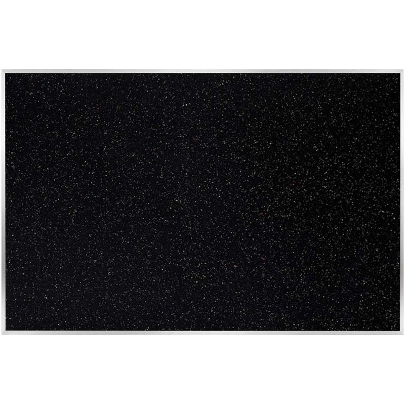 Ghent's 4' x 6' Rubber Bulletin Board with Aluminum Frame in Multi-Color