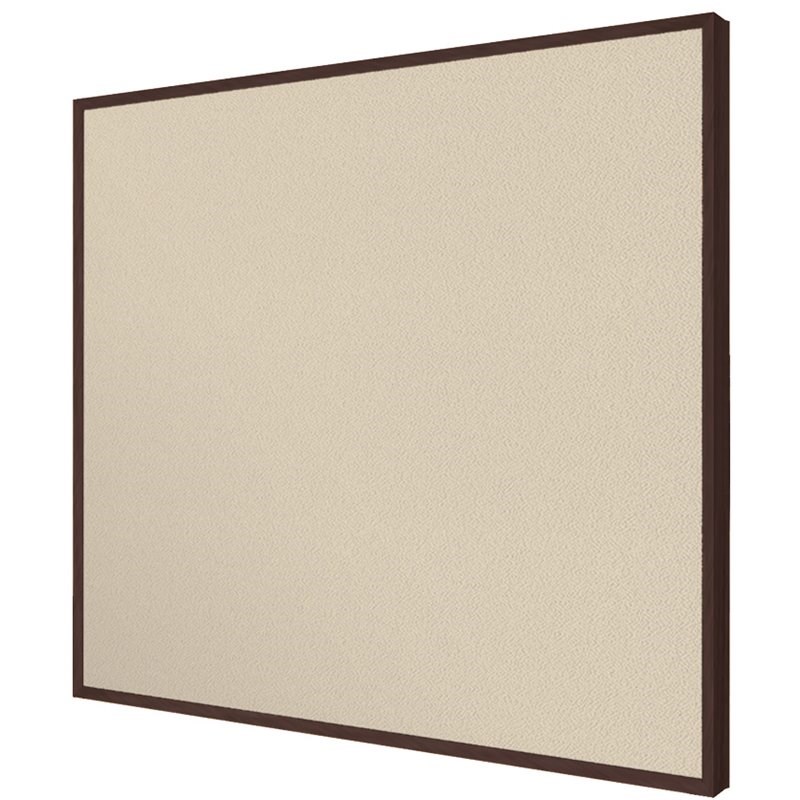 Ghent's Fabric 4' x 6' Bulletin Board with Cherry Trim in Beige