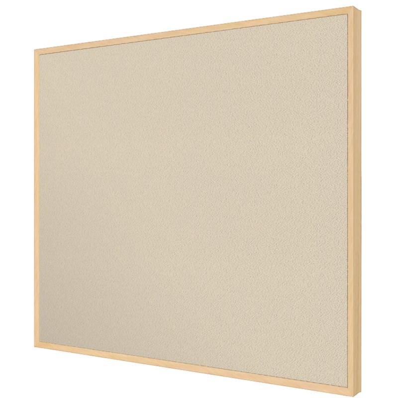 Ghent's Fabric 4' x 8' Bulletin Board with Maple Trim in Beige