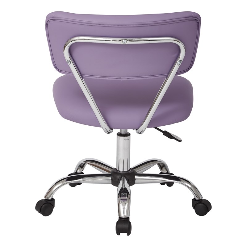 Vista Task Office Chair in Purple Faux leather