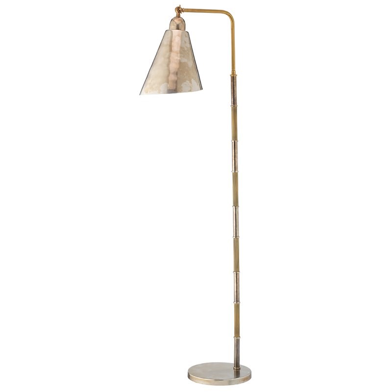 Jamie Young Co Vilhelm Mid-Century Steel Metal Reading Lamp in Antique Silver