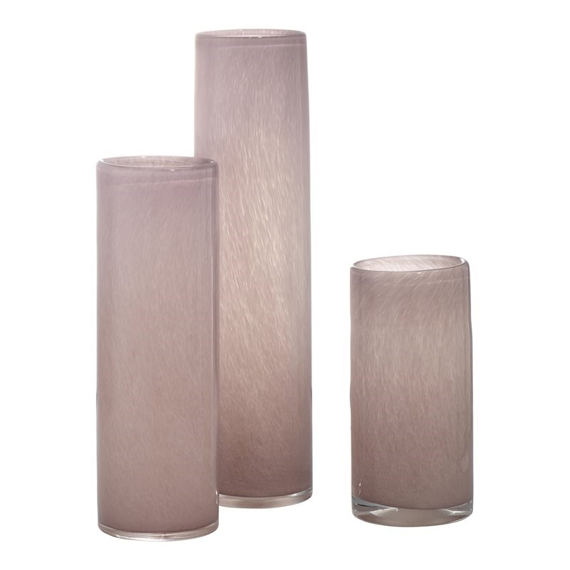 BOWERY HILL Contemporary 2 Piece Vase Set in Textured Nickel 