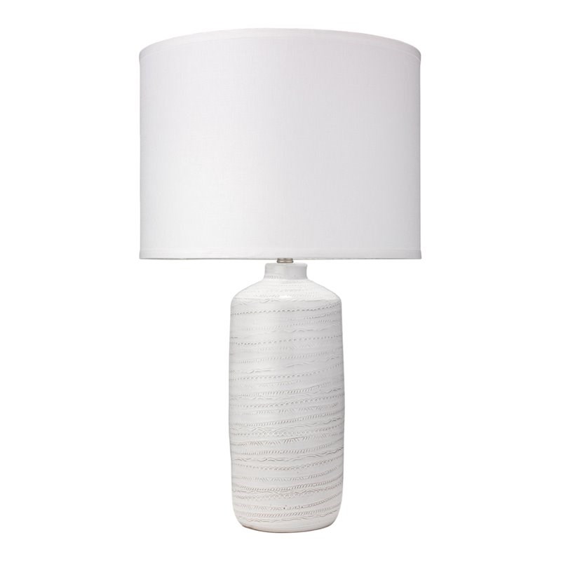 Jamie Young Co Trace Traditional Ceramic Table Lamp in White