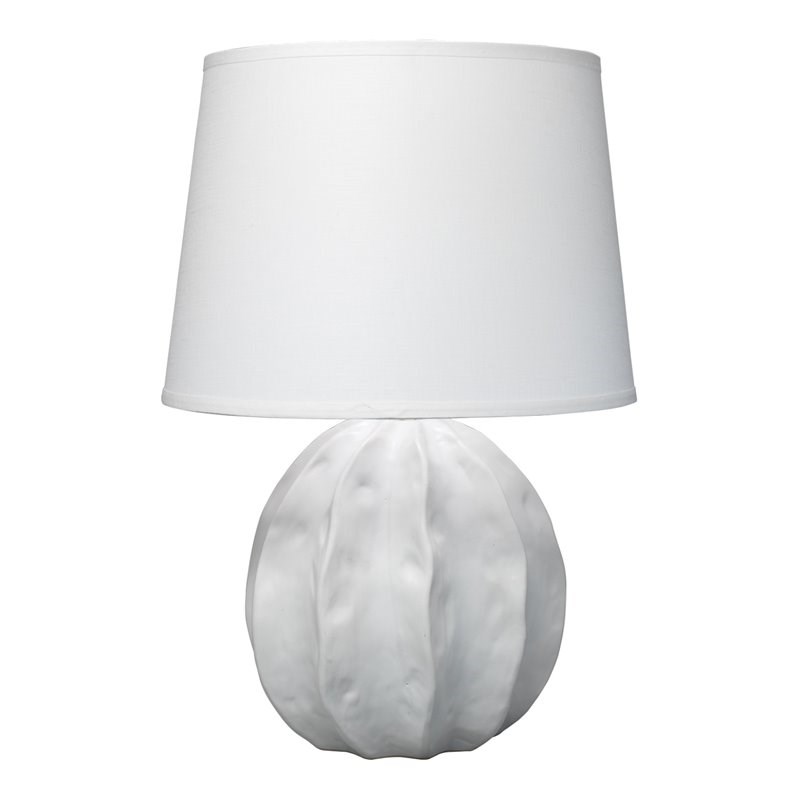 Jamie Young Co Urchin Coastal Ceramic Table Lamp in Matte White