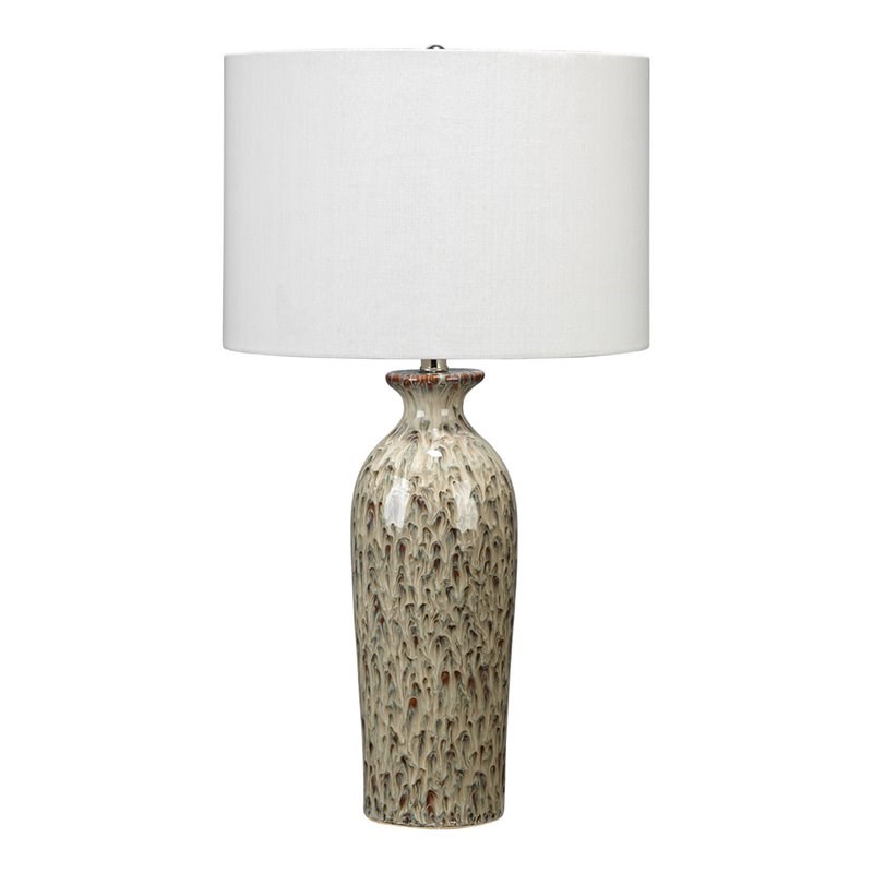 Jamie Young Co Nomad Transitional Ceramic Table Lamp in Brown