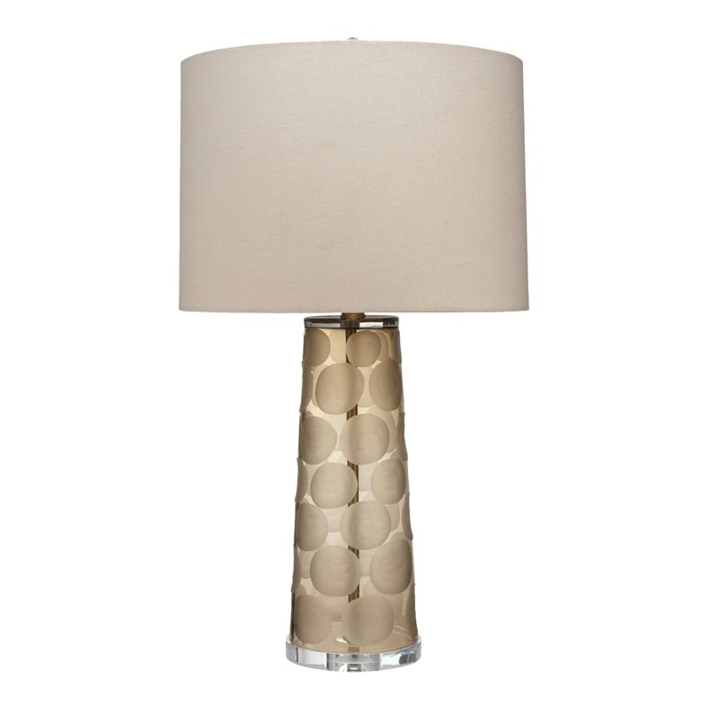 Jamie Young Co Pebble Transitional Glass and Acrylic Table Lamp in Brown