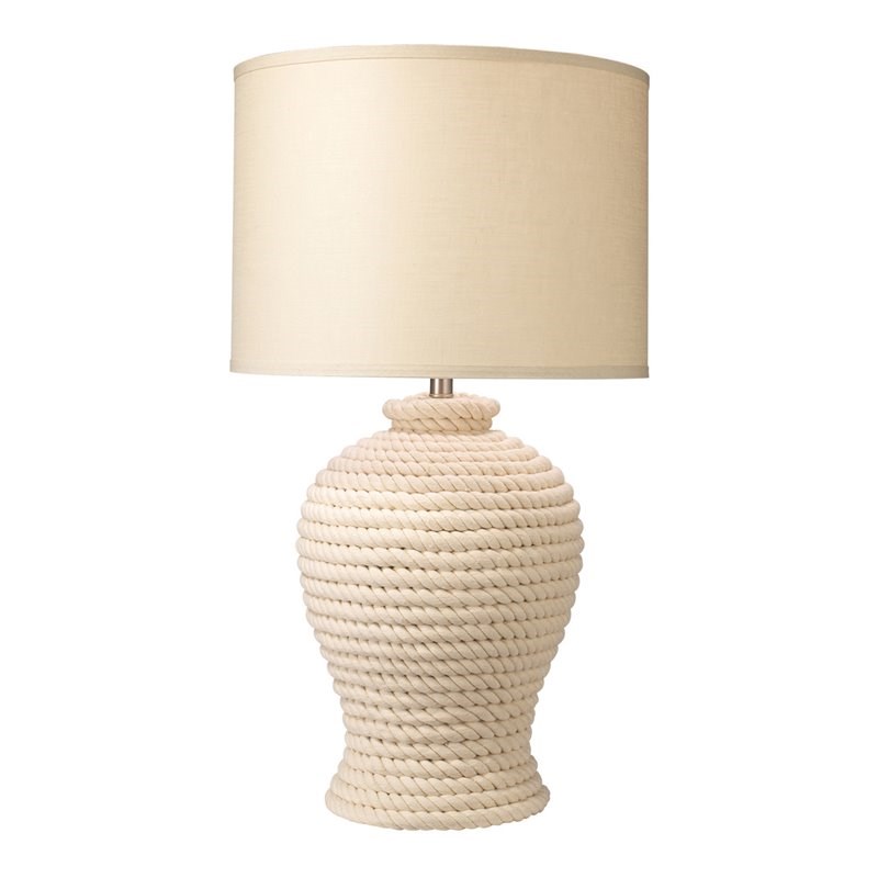 Jamie Young Co Poseidon Coastal Glass Table Lamp in Brown/White
