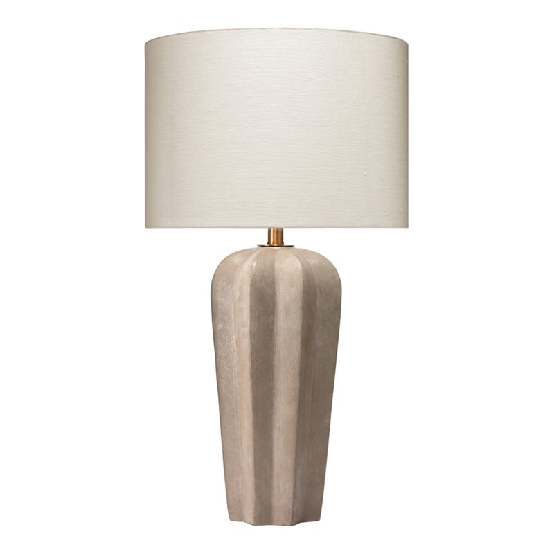 Jamie Young Co Regal Transitional Ceramic Table Lamp in Gray