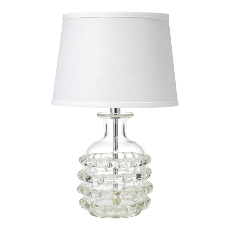 Jamie Young Co Contemporary Glass Ribbon Table Lamp in Clear