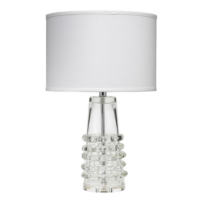 Jamie Young Co Tall Contemporary Glass Ribbon Table Lamp in Clear