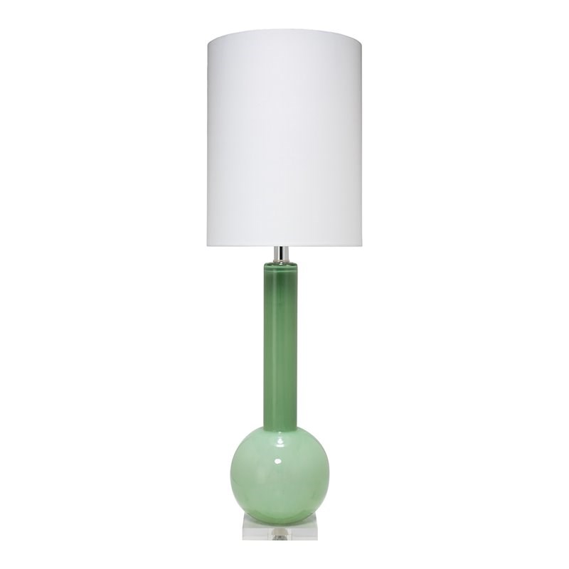 Jamie Young Co Studio Contemporary Glass Table Lamp in Green