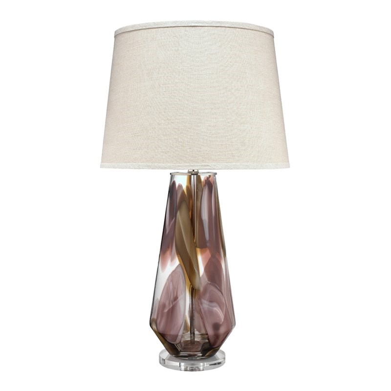 Jamie Young Co Watercolor Transitional Glass Table Lamp in Pink