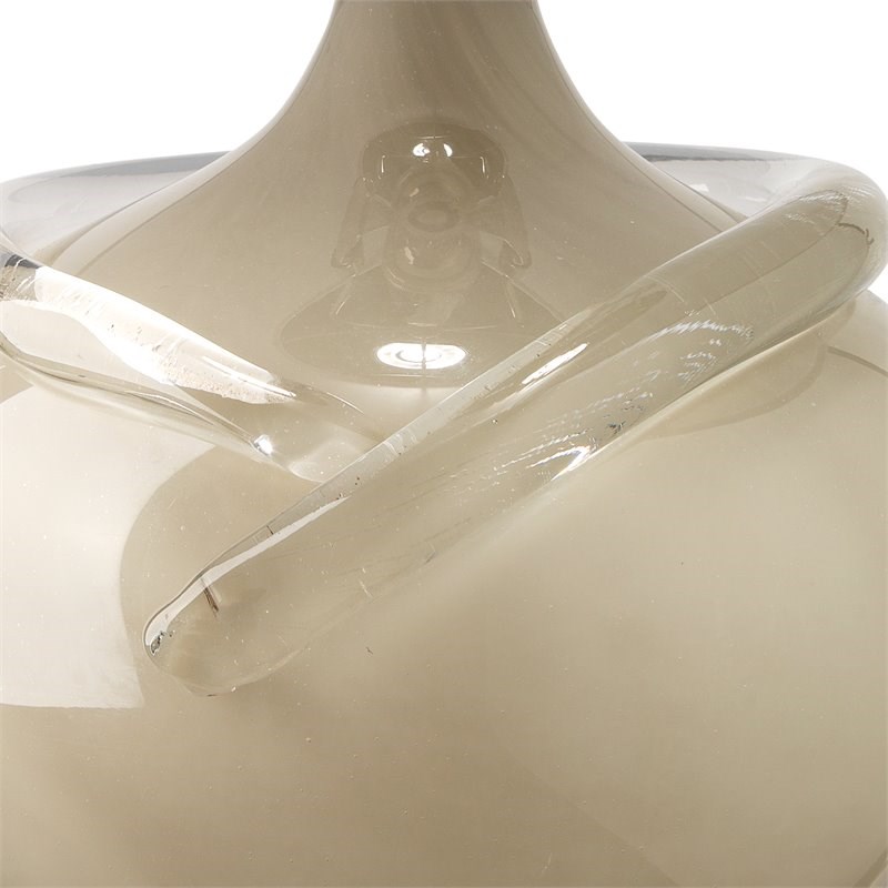 Jamie Young Co Wesley Transitional Glass Table Lamp in Taupe Beige