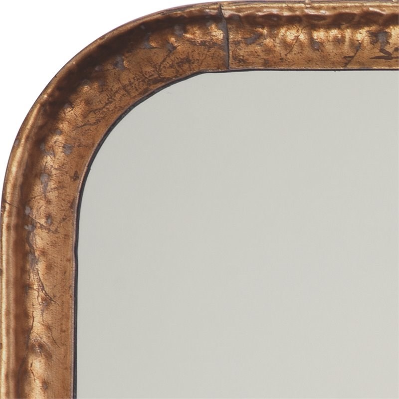 Jamie Young Co Principle Transitional Metal Vanity Mirror in Gold Leaf