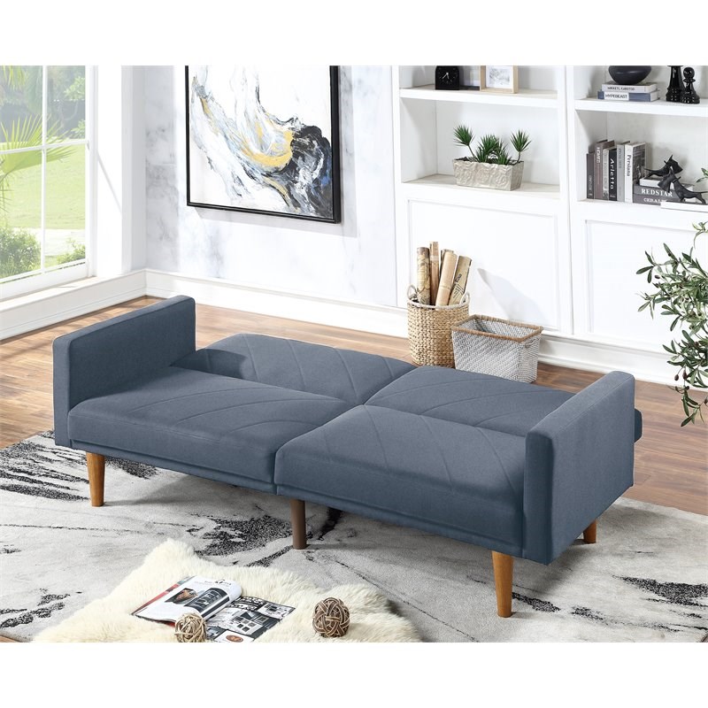 Simple Relax Adjustable Modern Polyfiber Fabric Living Room Sofa in Navy